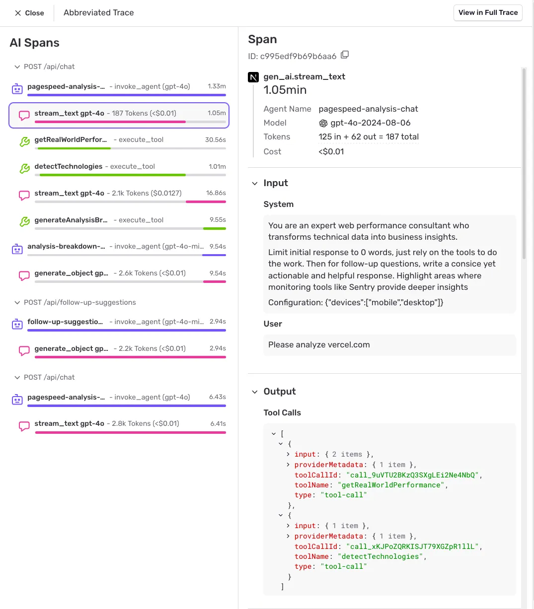 Debug with full context.