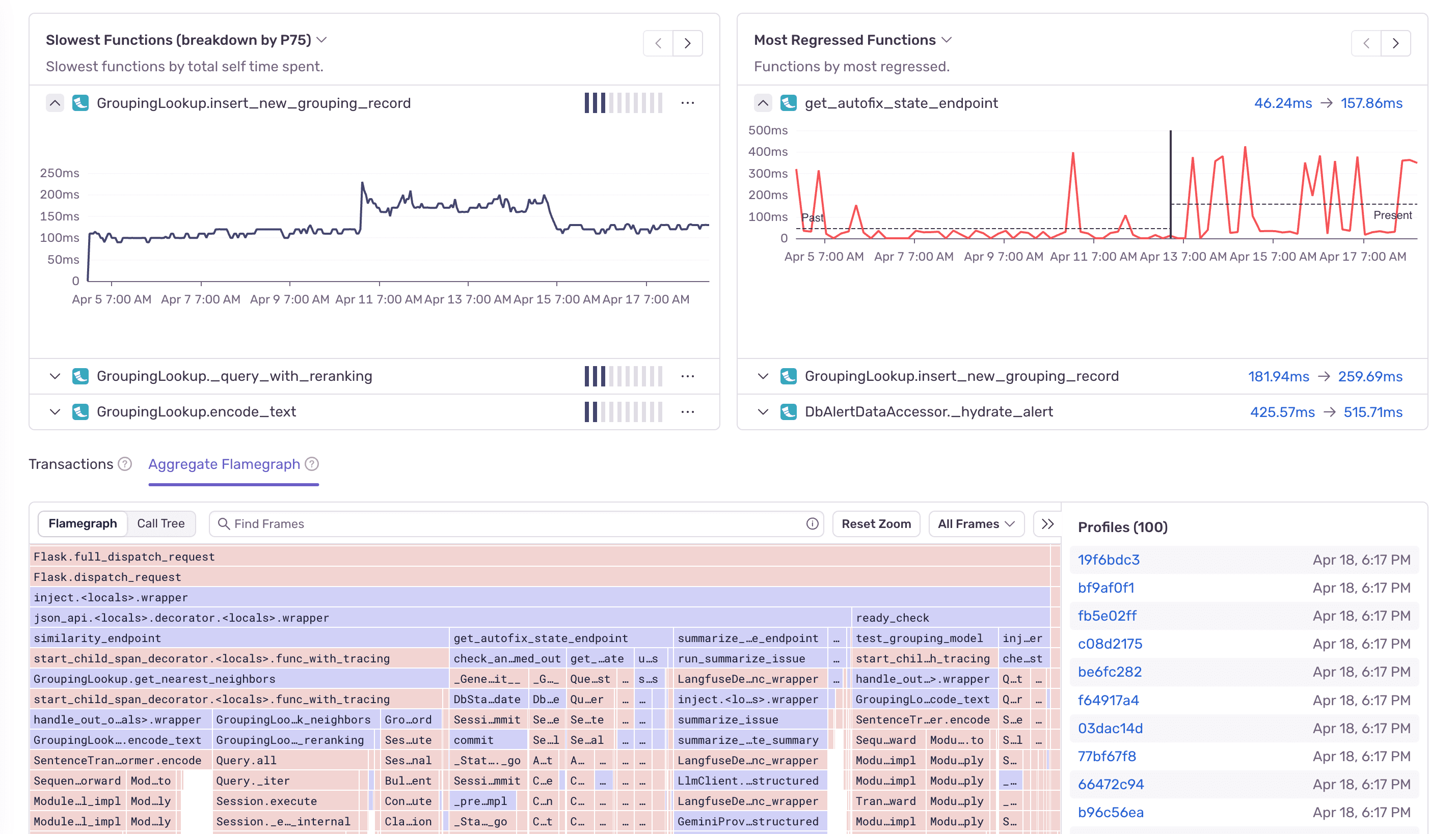 Continuous Profiling and UI Profiling
