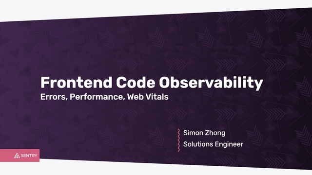 Developer Week: Front-end Code Observability: Errors, Performance, Web Vitals